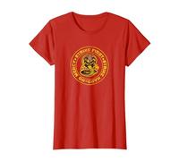Cobra Kai Colpire Il Logo del Primo Cerchio Maglietta, Donna, Rosso, XXL