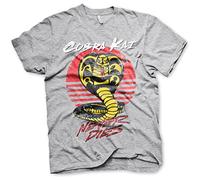 Cobra Kai Licenza Ufficiale Never Dies Uomo Maglietta (Heather Grigio), X-Large