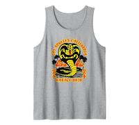 Cobra Kai Logo di Karate Dojo Canotta, Uomo, Grigio Melange, XXL