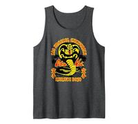 Cobra Kai Logo di Karate Dojo Canotta, Uomo, Grigio Scuro, L