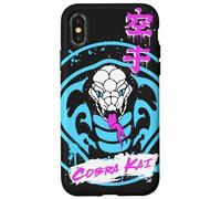 Cobra Kai Retro Cobra Logo with Kanji TV Show Custodia per iPhone X/XS