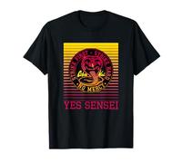 Cobra Kai Sì sensei retro gradiente Maglietta