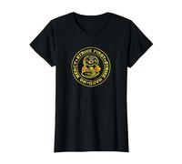 Cobra Kai Strike First Circle Logo Maglietta, Donna, Nero, S