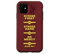 Cobra Kai Strike First Red and Gold Snake Logo TV Show Custodia per iPhone 11
