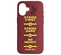 Cobra Kai Strike First Red and Gold Snake Logo TV Show Custodia per iPhone 16