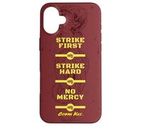 Cobra Kai Strike First Red and Gold Snake Logo TV Show Custodia per iPhone 16 Plus