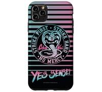 Cobra Kai Yes Sensei Retro Stripes Vaporwave TV Show Custodia per iPhone 11 Pro Max