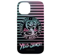 Cobra Kai Yes Sensei Retro Stripes Vaporwave TV Show Custodia per iPhone 14