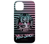 Cobra Kai Yes Sensei Retro Stripes Vaporwave TV Show Custodia per iPhone 14 Plus