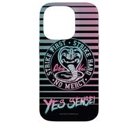 Cobra Kai Yes Sensei Retro Stripes Vaporwave TV Show Custodia per iPhone 14 Pro