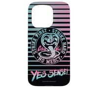 Cobra Kai Yes Sensei Retro Stripes Vaporwave TV Show Custodia per iPhone 15 Pro