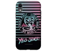 Cobra Kai Yes Sensei Retro Stripes Vaporwave TV Show Custodia per iPhone XR