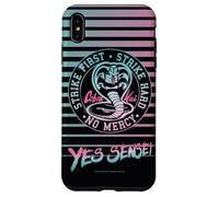 Cobra Kai Yes Sensei Retro Stripes Vaporwave TV Show Custodia per iPhone XS Max