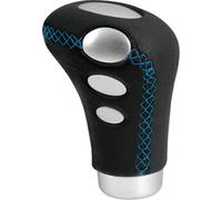 Pomello cambio universale Cobra 1 in pelle con cuciture blu