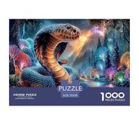 Cobra Puzzles 1000 Pezzi Puzzle Jigsaw Vita Selvaggia per Adulti Gioco di Puzzle Familiare Puzzle Decorazione per Tutta la Famiglia, per Donne, Regali per Uomini Cartone 100% Riciclato 70x50cm/1000pcs