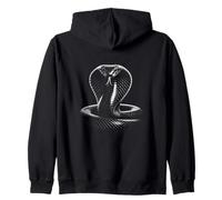 Cobra Serpente Veleno Arrotolato Potere Rettile Felpa con Cappuccio