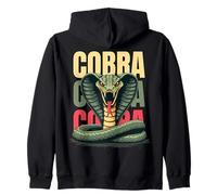 Cobra Serpente Velenoso Cappuccio Selvaggio Denti Predatore Felpa con Cappuccio