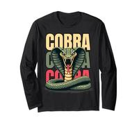 Cobra Serpente Velenoso Cappuccio Selvaggio Denti Predatore Maglia a Manica