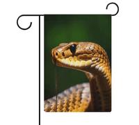 Cobra Snake Bandiera da giardino Casa Prato Cartello di Benvenuto Banner Doppio Lato Piccole Bandiere Personalizzate per Piscina Cortile Esterno Decorazione Della Parete Della Casa 31 x 47 cm