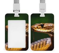 Cobra Snake ID porta badge con cordino, cordino staccabile, custodia protettiva verticale per carta d'identità, porta badge multiuso per ufficio, insegnanti, infermieri