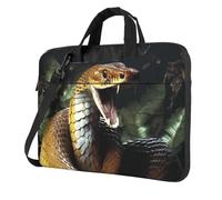 Cobra Snake Laptop Tote Bag per Uomini Donne Laptop Sleeve Shoulder Cartella Messenger Borsa del Computer, nero, 15.6 inch