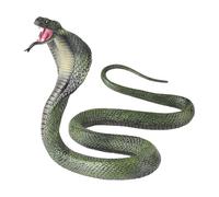 Cobra Toy Snake Figurine, Realistic Solid Rubber Safari Animal Model, Hilarious Prank Joke Prop on Halloween Decorations, Funny Tricky Plaything for Kids Adults Party Gag Gift Use