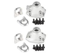 CobraCrawler Set di 2 coperture in alluminio per deflettori anteriori e posteriori, set di 3 pezzi, per asse dritto Vanquish H10 Optic Phoenix VRD F10 (argento, 2 pezzi)