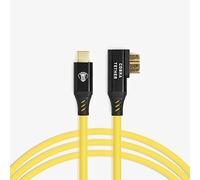 CobraTether Cavo da USB-C a Micro-B 90°, 5m, giallo