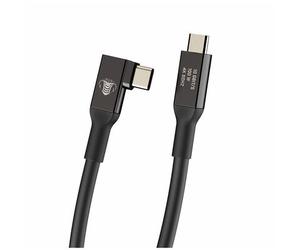 COBRAUNION Da USB-C a USB-C 90° - Cavo Tether Dritto - angolato a 90° nero
