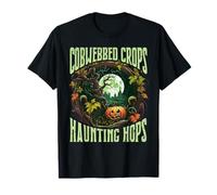 Cobwebbed Crops Haunting Hops Halloween Gardening Gardener Maglietta