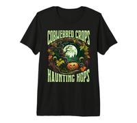 Cobwebbed Crops Haunting Hops Halloween Gardening Gardener Maglietta Premium
