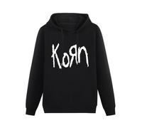 CoByda Korn Metal Music Men's Black Hooded Unisex Sweatshirt 3XL