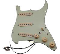 CoByda Protezione per pickup Strat precablata SSS, Alnico V, bobina singola, multi-interruttore, tipo a 7 vie, protezione per pickup completamente carico, per parti di ricambio per chitarra Fender