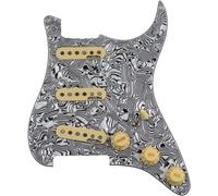CoByda Protezione per pickup Strat precablata SSS, Alnico V, bobina singola, multi-interruttore, tipo a 7 vie, protezione per pickup completamente carico, per chitarra Fender (perle multicolore-2)