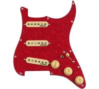 CoByda Protezione per pickup Strat precablata SSS, Alnico V, bobina singola, multi-interruttore, tipo a 7 vie, protezione per pickup completamente carico, per parti di ricambio per chitarra Fender