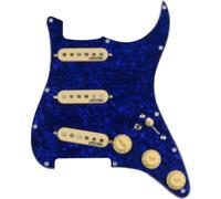 CoByda Protezione per pickup Strat precablata SSS, Alnico V, bobina singola, multi-interruttore, tipo a 7 vie, protezione per pickup completamente carico, per parti di ricambio per chitarra Fender