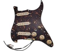 CoByda Protezione per pickup Strat precablata SSS, Alnico V, bobina singola, multi-interruttore, tipo a 7 vie, protezione per pickup completamente carico, per parti di ricambio per chitarra Fender