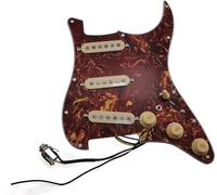 CoByda Protezione per pickup Strat precablata SSS, Alnico V, bobina singola, multi-interruttore, tipo a 7 vie, protezione per pickup completamente carico, per parti di ricambio per chitarra Fender