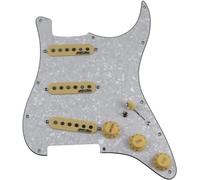 CoByda Protezione per pickup Stratocaster SSS precablata Alnico V, bobina singola, multi-interruttore, tipo a 7 vie, protezione per pickup completamente carico, parti di ricambio per chitarra Fender