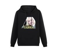 CoByda Raffaella Carra Men's Black Hooded Unisex Sweatshirt 3XL