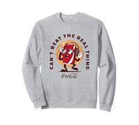 Coca-Cola Cartoon Can't Beat The Real Thing Retro Logo Felpa