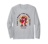 Coca-Cola Cartoon Can't Beat The Real Thing Retro Logo Maglia a Manica