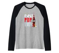 Coca-Cola Classic Best Pop Ever Vintage Big Chest Text Logo Maglia con Maniche Raglan