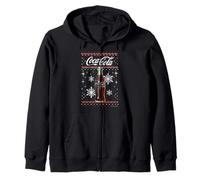 Coca-Cola Classic Bottle Christmas Sweater Style Felpa con Cappuccio
