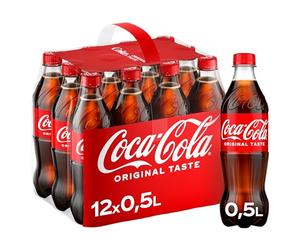 Coca-Cola Classic, puro rinfrescante con inconfondibile sapore Coke in elegante design cult, 12 x 500 ml bottiglia usa e getta