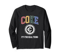 Coca-Cola Coke It's The Real Thing Genuine & Authentic Logo Maglia a Manica
