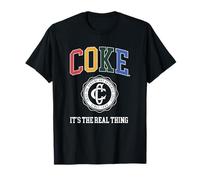 Coca-Cola Coke It's The Real Thing Genuine & Authentic Logo Maglietta