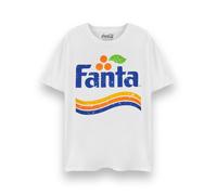 Coca Cola Fanta Bianco Distressed Logo T-shirt a maniche corte Unisex Adulti