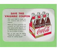 Coca-Cola Gold And Red USA 1950er " Save This Valuable Cedola " Six Pack Coke