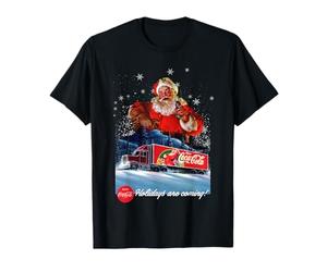 Coca Cola Holidays Are Coming! Natale Babbo Natale Truck Maglietta